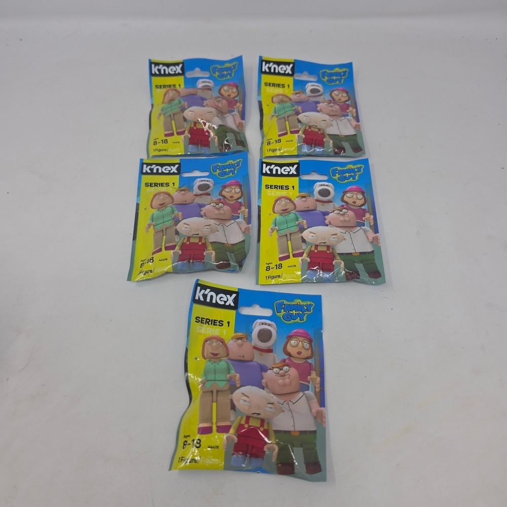 K'NEX Family Guy Series 1 Blind Bag Mystery Figures Lot of 5 Sealed Packs 44478